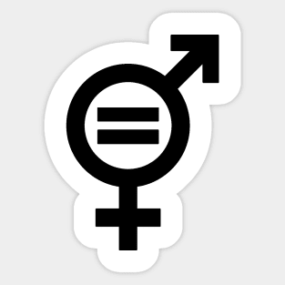 Gender Equality (in black) Sticker